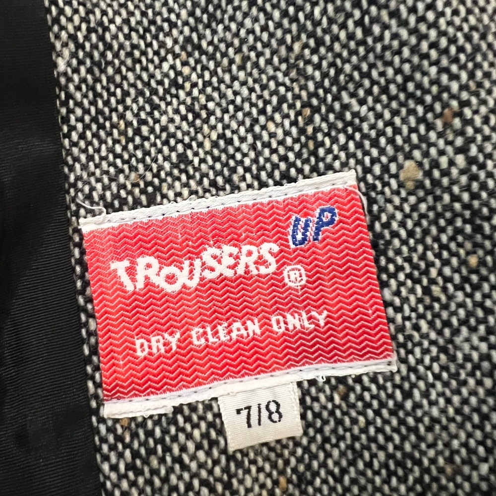 Vintage Trousers Up | Women's Gray Tweed Blazer | Sz 7-8 - Picture 6 of 8